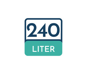 240 liters icon vector illustration