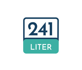 241 liters icon vector illustration