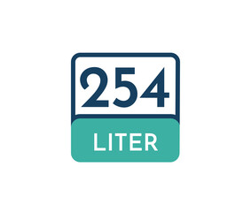 254 liters icon vector illustration