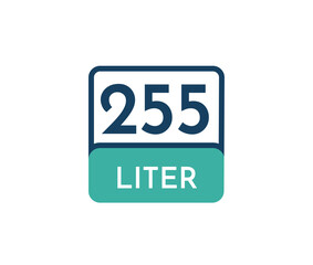 255 liters icon vector illustration