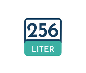 256 liters icon vector illustration