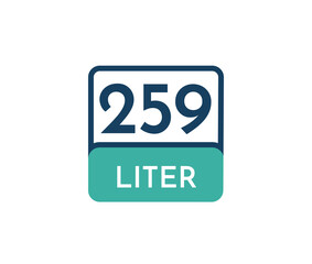 259 liters icon vector illustration
