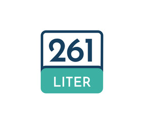 261 liters icon vector illustration