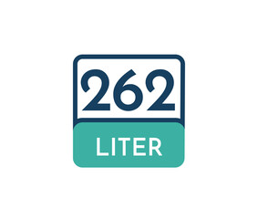 262 liters icon vector illustration