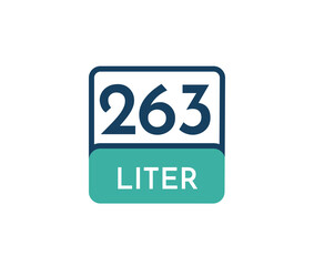 263 liters icon vector illustration
