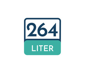 264 liters icon vector illustration