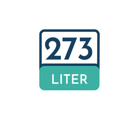 273 liters icon vector illustration