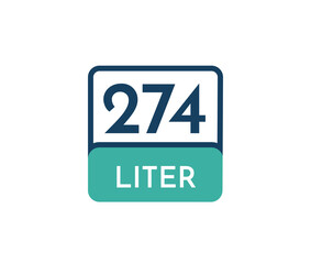 274 liters icon vector illustration