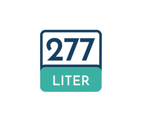 277 liters icon vector illustration