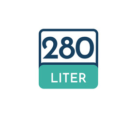 280 liters icon vector illustration