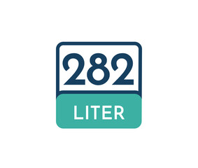 282 liters icon vector illustration