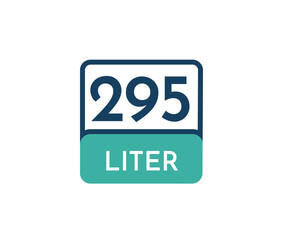 295 liters icon vector illustration