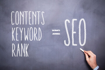 Fototapeta premium Seo concept on the blackboard