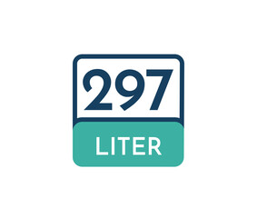 297 liters icon vector illustration