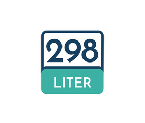 298 liters icon vector illustration