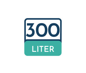300 liters icon vector illustration
