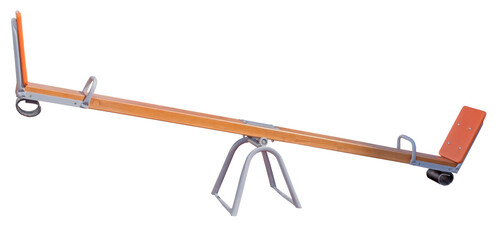 Children's seesaw on a white background