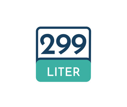299 liters icon vector illustration