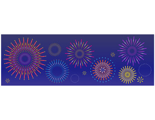 打ち上げ花火のベクターイラスト