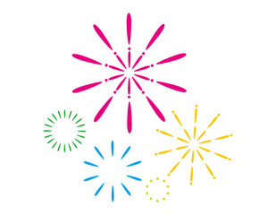 打ち上げ花火のベクターイラスト