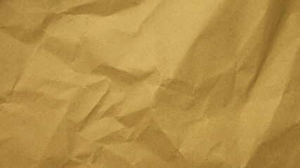 Recycle Paper Texture background. Crumpled Old kraft paper abstract shape background with space Yellow crumpled paper for text high resolution.