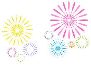 打ち上げ花火のベクターイラスト