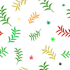 Seamless pattern with colorful twigs.