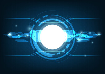 circle digital hi-tech technology design.concept innovation.vector illustration.