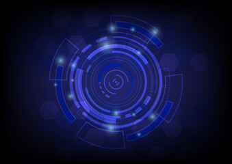 circle digital hi-tech technology design.concept innovation.vector illustration.