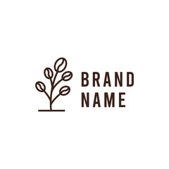 Fototapeta premium Coffee bean tree logo design premium