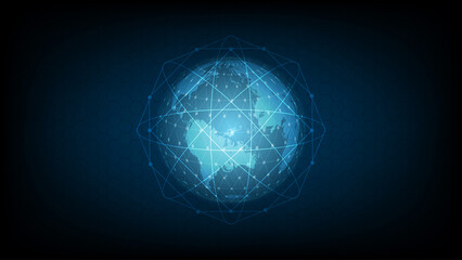 Digital data globe - Hi-tech communication concept. innovation background.