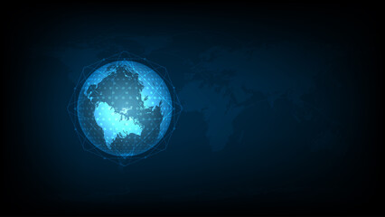 Digital data globe - Hi-tech communication concept digital innovation background