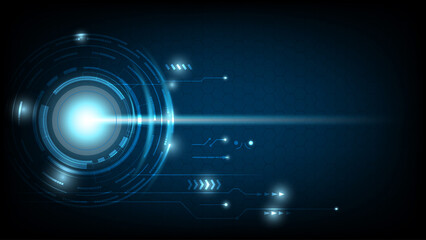 circle digital hi-tech technology design.concept innovation.vector illustration.