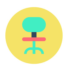 Mesh Chair Colored Vector Icon