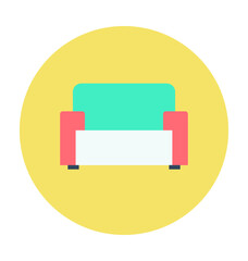 Sofa Colored Vector Icon