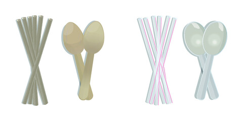 使い捨てスプーンストロー