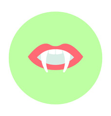 Demon Mouth Colored Vector Icon