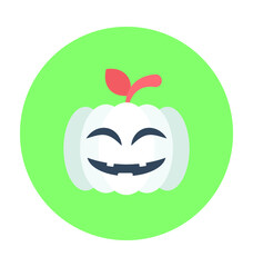 Halloween Pumpkin Colored Vector Icon