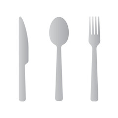Knife spoon and fork vector icon