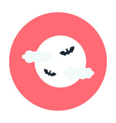Halloween Bats Colored Vector Icon