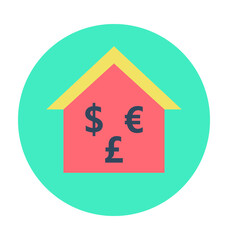 Bank Colored Vector Icon