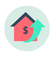 Property Value Colored Vector Icon