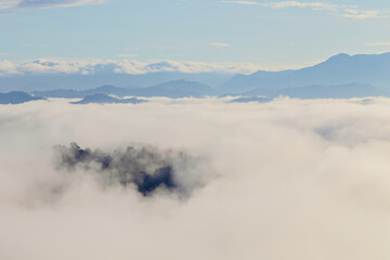 Khao Khai Nui, Sea of fog in the winter mornings at sunrise.