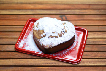 Heart shaped homemade ugly cake
