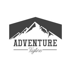 adventure logo with text space for your slogan / tag line isolated on white background, vector illustration