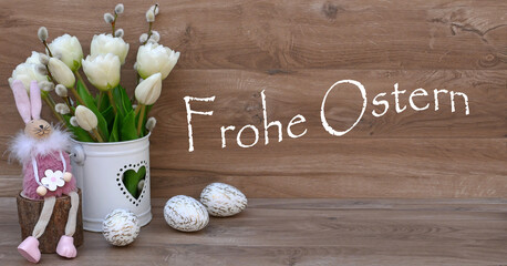 Osterkarte. Frohe Ostern