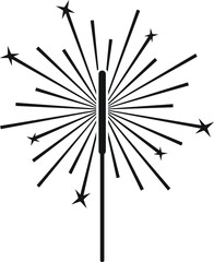 Vector illustration of the burning sparkler
