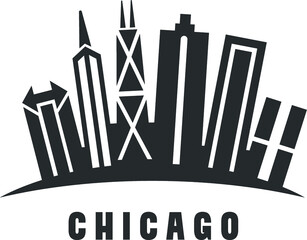 Vector illustration of the Chicago skyline