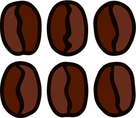 Vector illustration of the coffee beans
