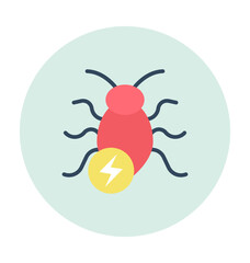 Internet Bug Colored  Vector Icon